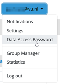 Data Access Password menu
